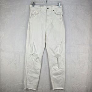 Gap Cheeky Straight Sky High White Jeans Womens Size 26 Regular